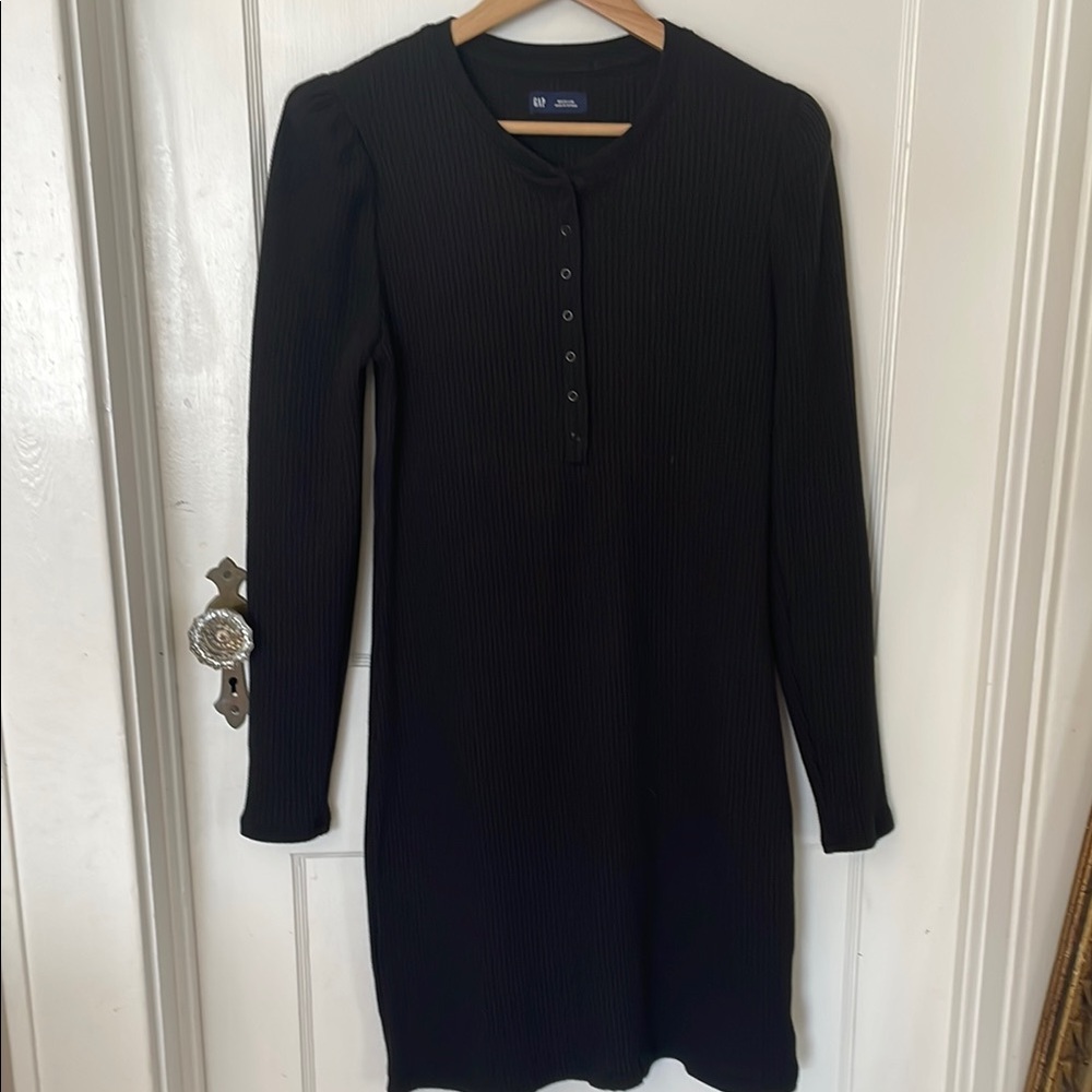Black Ribbed Dress by GAP